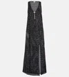 Ganni Black Hardware Maxi Dress In Black