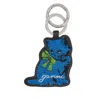 Ganni Kitty Keyring In Blue