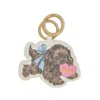 Ganni Women Keychain With Puppy In Brown