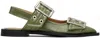 Ganni Ballerina With Buckle In 861 Kalamata