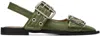 Ganni Ballerina With Buckle In 861 Kalamata