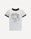 Ganni Women White Crewneck T-shirt With Maxi Logo On The Front In Cotton Jersey Woman In White