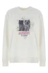 Ganni Off-white Isoli Kittens Drop Shoulder Sweatshirt