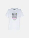 Ganni 'kittens' White Cotton T-shirt In White
