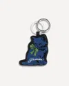 Ganni Women Kitty Keyring In Blue
