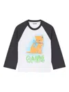 Ganni Women Kitty Baby Organic Cotton T-shirt In Black