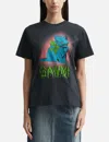 Ganni Women Basic Cotton Jersey Neon Kitty T-shirt In Black