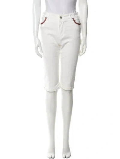 Pre-owned Ganni Knee-length Shorts In White