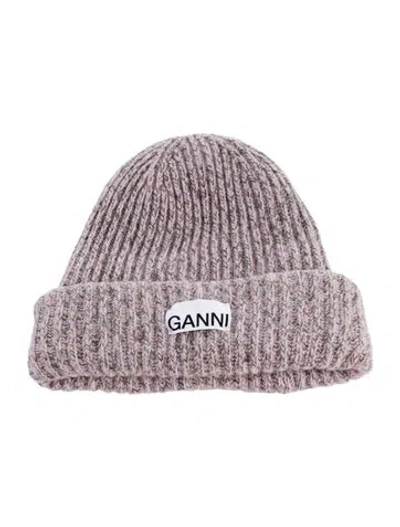 Pre-owned Ganni Knit Beanie In Pink