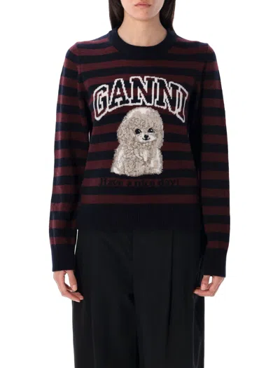 GANNI GANNI KNIT POODLE STRIPE