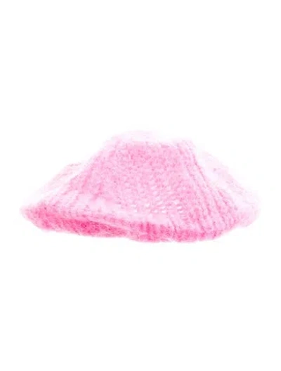 Pre-owned Ganni Knitted Beanie In Pink