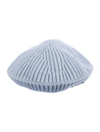 Pre-owned Ganni Knitted Beret In Blue