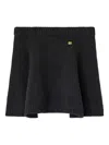 Ganni Knitted Flared Mini Skirt In Black