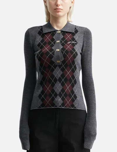 GANNI KNITTED POLO SHIRT