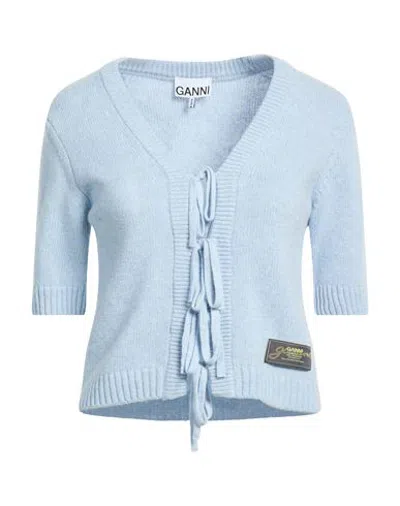 Ganni Knitwear - Cardigans In Sky Blue
