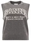 Ganni Knitted Vest With Logo