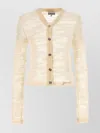 Ganni Sheer Open-knit Cardigan