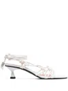 Ganni Knot-detail Sandals In White
