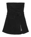 Ganni Strapless Viscose Top For In Black