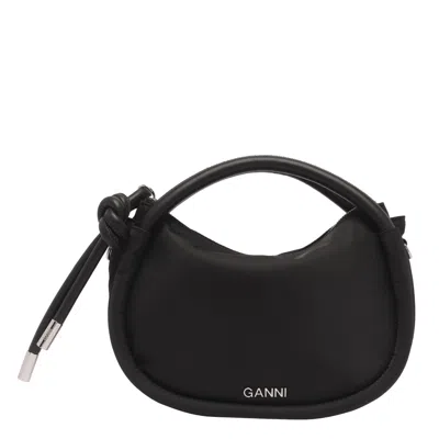 Ganni Knot Mini Bag In Black