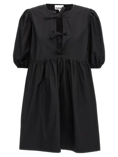 GANNI GANNI KNOT POPLIN DRESS