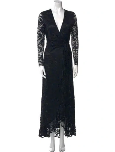 Pre-owned Ganni Lace Long Dress W/ Tags In Multi