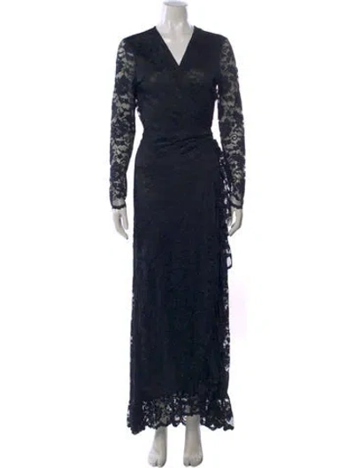 Pre-owned Ganni Lace Pattern Long Dress W/ Tags In Multi