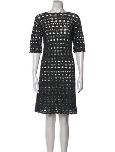 Pre-owned Ganni Lace Pattern Mini Dress In Multi