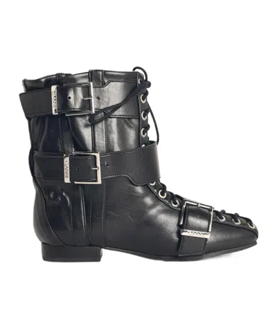 Ganni Lace-up Ankle Boots