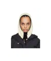 Ganni Beige Cashmere Mix Balaclava In Black