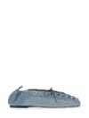 Ganni Eyelet Lace-up Round Toe Ballerina