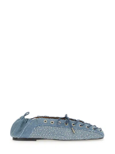GANNI GANNI LACE-UP BALLERINA