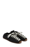 Ganni Sporty Nylon Ballerina Sneakers Lace Up In Black