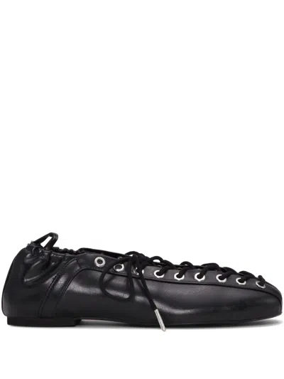 GANNI LACE-UP BALLET FLATS