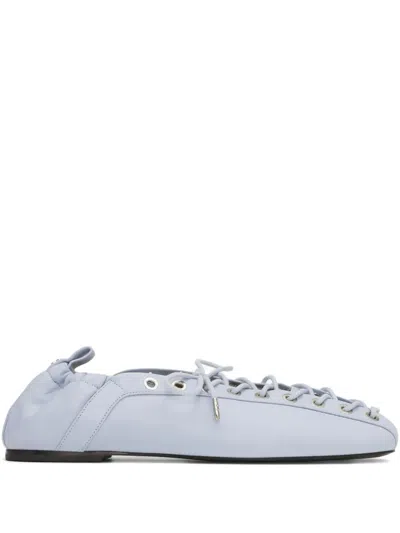GANNI LACE-UP BALLET FLATS