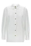 Ganni Lace-up Shirt With Adjustable Waist Tie
