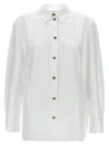 Ganni Lace-up Shirt With Adjustable Waist Tie