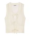 Ganni Egret Light Mohair Tie String Vest In White