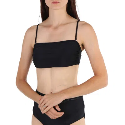 Ganni Ladies Black Bandeau Bralette Bikini Top