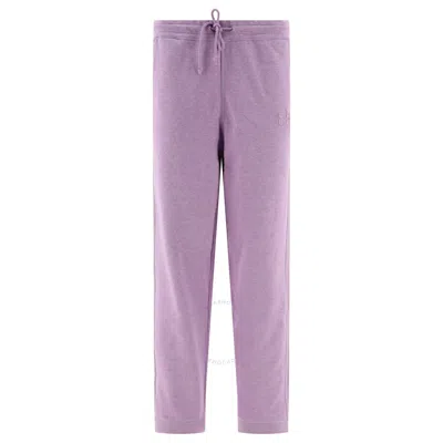 Ganni Ladies Misty Lilac Tapered Organic Cotton Track Pants In Purple