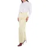 Ganni Ladies Pale Banana High Waisted Tailored Pants, Brand Size 40 (us Size 6) In Neutral
