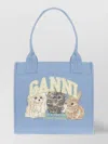 Ganni Large Easy Shopper Pocket Animal Print