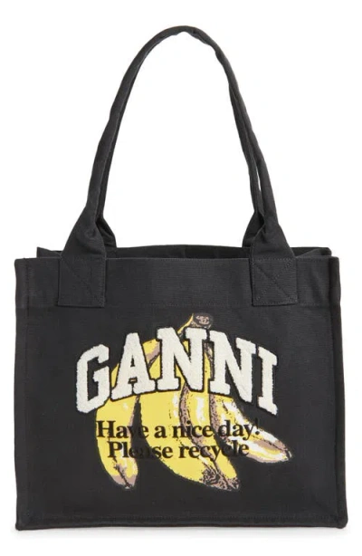 GANNI GANNI LARGE BANANA GRAPHIC EASY SHOPPER