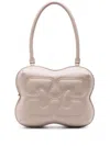 Ganni Small Egret Butterfly Shoulder Bag In Grey