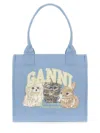 Ganni Large Easy Shopper Pocket Animal Print