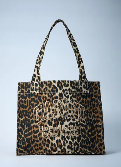 GANNI LARGE EASY SHOPPING TOTE BAG