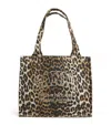 Ganni Leopard Large Canvas Tote Bag