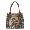 Ganni Leopard Print Tote Bag