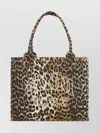 Ganni Women Recycled Cotton Large Tote Bag In Multi