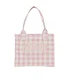Ganni Large Vichy Check Tote